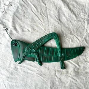 Vintage Grasshopper Metal Weathervane Garden Ornament Green Top Only 24" Long